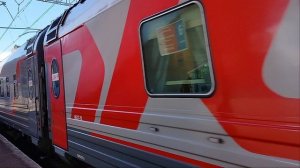 Электропоезд ЭТ2М-125 До станции Санкт-Петербург и Электровоз ЭП2К-497 с Пассажирским поездомОбухово