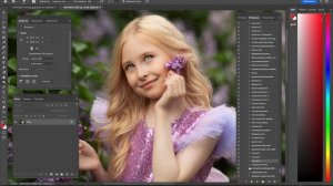ручная обработка портрета в сирени