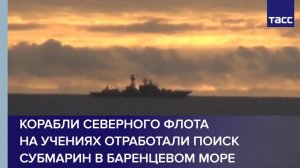 Корабли Северного флота на учениях отработали поиск субмарин в Баренцевом море