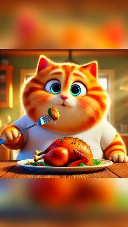 Котик_обжора_в_нейросети_#dalle3_#chatgpt_#котик_#юмор_#кот_#aiart