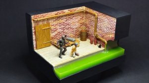 Диорама 1/35 Сталкер против инфицированных в канализации