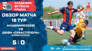 Обзор матча | АФК (2008) - ДЮФК "Севастополь" | ДЮФЛК (2007-2008 г.р.) 24/25 | 18 тур
