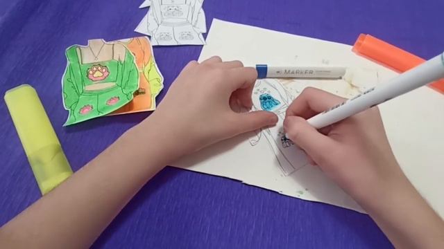 раскрашиваю одежду с принтам / Халой кити Стич Таба ла? смотреть онлайн