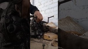 как снять выбить ножку кик стартера КПП мотоцикл Урал