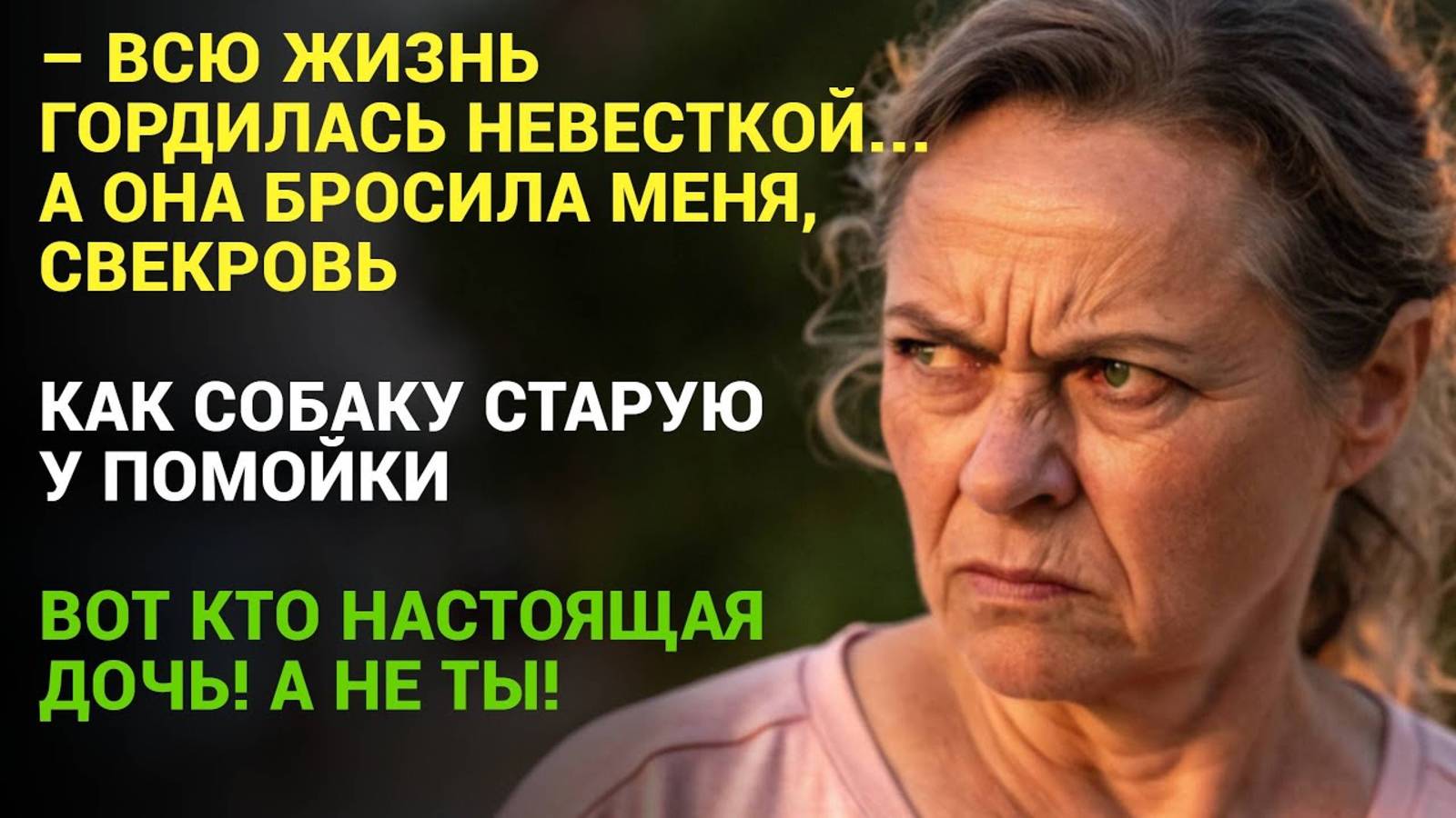 Истории из жизни. Беспомощная свекровь во власти двух невесток, одна из них предаст