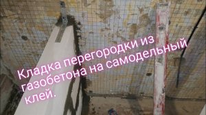 Самодельный клей для перегородок из газобетона.