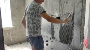 укладка керамогранита на стену своими руками, ремонт ?