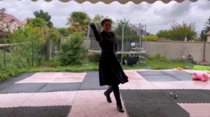 фланкировка шашкой - связка с простыми восьмерками