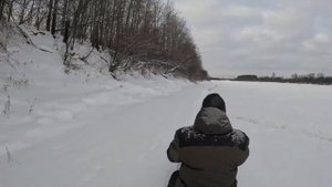 Мобильный мотобуксировщик для рыбалки Альбатрос-L