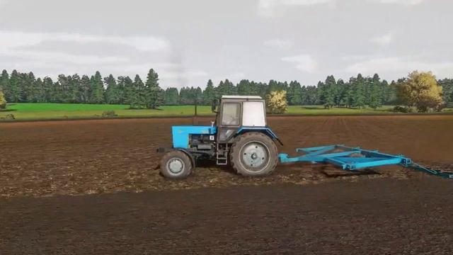 Farming Simulator 22 / Боронуем поле на МТЗ-82.1 / Карта Калиновка смотреть онлайн