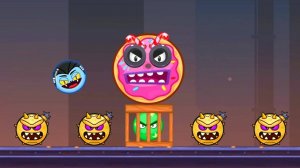 Злой Красный Шар в игре Angry Ball Adventure Уровни 43-45 Босс