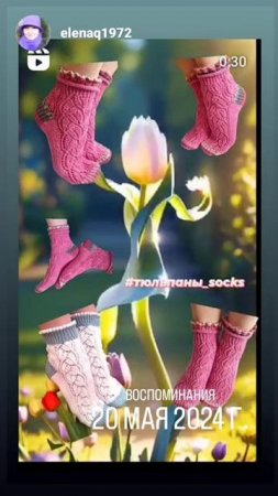 🤩 Рубрика "Телефон напомнил" 🤩 
🌷#тюльпаны_socks 🌷
🌟Модель этих носков придумана 4 года назад,