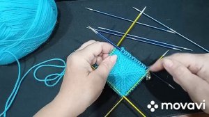 Плед для торопыжек спицами из центра. Как вяжу его я.