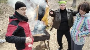 Кира Османова, Катя Дедух, Екатерина Огарева и Михаил Серебринский на дне рождения Саши Климовой