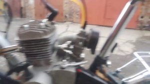 Первый выезд на мото велосипеде на моторе f80 #дырчик #м?