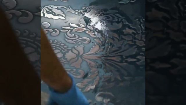 Трафаретное нанесение декоративной штукатурки. #деко? смотреть онлайн