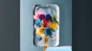 замороженные цветы