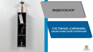 ТЭКС
Видео обзор. Гостиная Сириния. Шкаф навесной открытый.