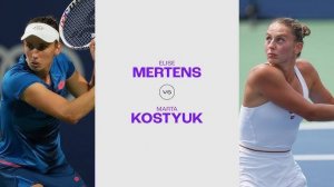 13.08.2024. Элизе Мертенс - Марта Костюк. WTA Cincinnati. Elise Mertens - Marta Kostyuk