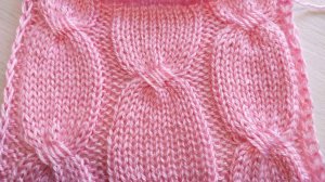 Узор спицами "жгуты"