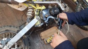 Питбайк замена задней тормозной машинки