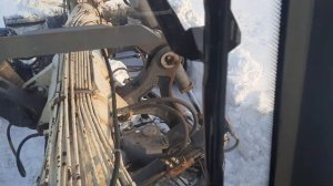 Мощь автогрейдера ДЗ-98В.  Пробиваю дорогу.