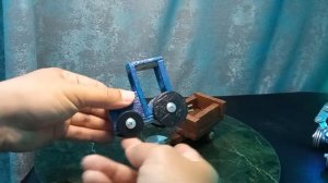 Деревянный Синий🔵 Трактор🚜!!!