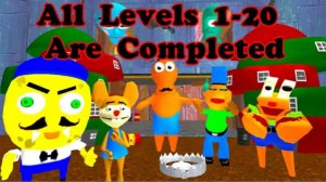 Sponge Neighbor Escape 3D - All Levels 1-20 Are Completed - Gamepla
