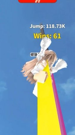 BARBIE PLAYS SUPER HIGH JUMP OBBY !! #shorts