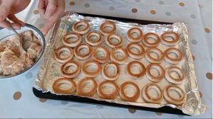 Сушки/БУБЛИКИ с фаршем в ДУХОВКЕ под сырной ШУБКОЙ!