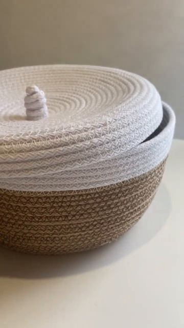 Корзина из хлопкового шнура