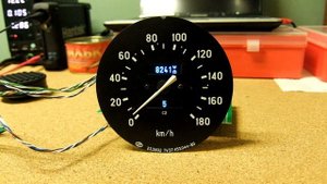 Проверка самодельного спидометра для ВАЗ 2107 "на столе"