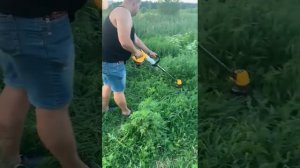 аккумуляторный триммер ( газонокосилка) бульдог