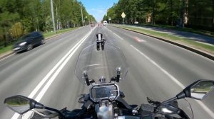 Первая прогулка по городу на мотоцикле (VOGE 300DS)