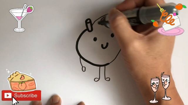 How To Draw a Cute Peach | рисуем персик для детей | Bolalar uchun shaftoli ras смотреть онлайн