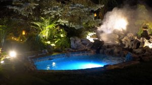 Создание каменного джакузи с водопадом
