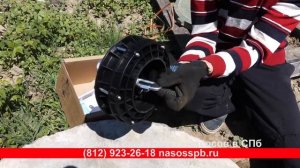 Погружной скважинный насос Беламос TF3 80 установка в кессоне на оголовок