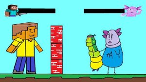 ЛУНТИК против (ГУБКИ БОБА, СТИВА, КРИПЕРА)