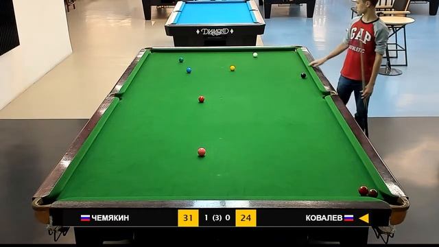 Чемякин - Ковалев. ЛЛБ 2019. Москва. Снукер  26 15 красных