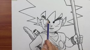 Лёгкий рисунок аниме: как поэтапно нарисовать Гоку из аниме — простой обучающий рисунок