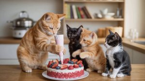 Котик и тортик