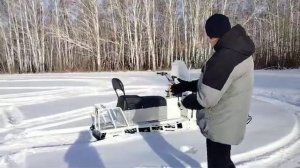Обзор Снегоход Сибиряк замер скорости по Снегу .заказ