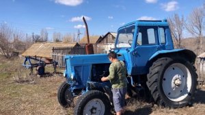 МТЗ-80 запуск с пускача