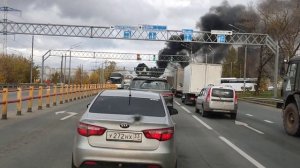 г.Владимир Пожар 25.10.24 - мусоровоз.