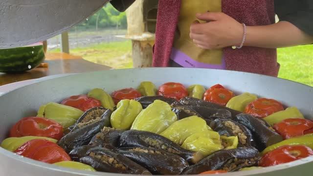 Долма  из баранины, фаршированная овощами Азербайджанская Кухня Деревенская Кухня  Рецепты
