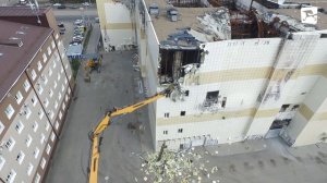 Снос «Зимней вишни» с квадрокоптера