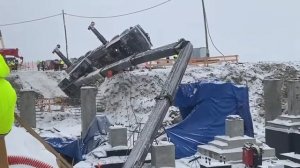 Падение автомобильного крана