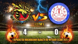 (2 ТУР) Первенство Московской области 2025  ФК"ДМИТРОВ"" — СШОР (городской округ Щелково) СЧЕТ: 4-0