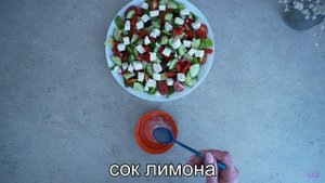 Салат без майонеза из микса листьев салата с Фетой/lettuc