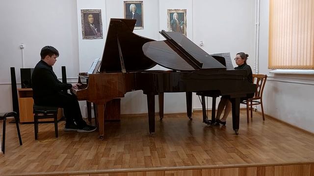 Соната для двух фортепиано часть 1